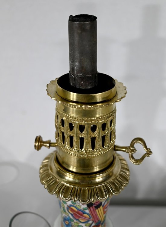 Coppia di lampade a olio, periodo Napoleone III - metà del XIX secolo