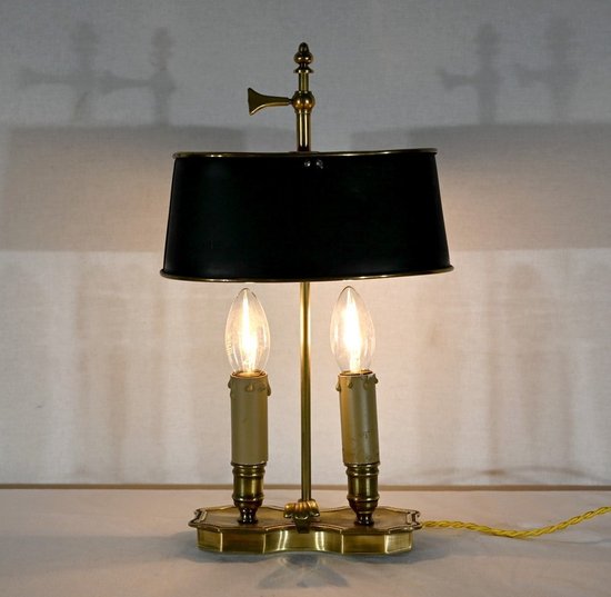 Piccola lampada a bouillotte in ottone - Fine XIX secolo