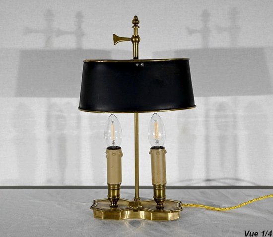Piccola lampada a bouillotte in ottone - Fine XIX secolo