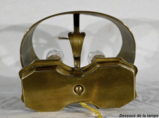 Piccola lampada a bouillotte in ottone - Fine XIX secolo