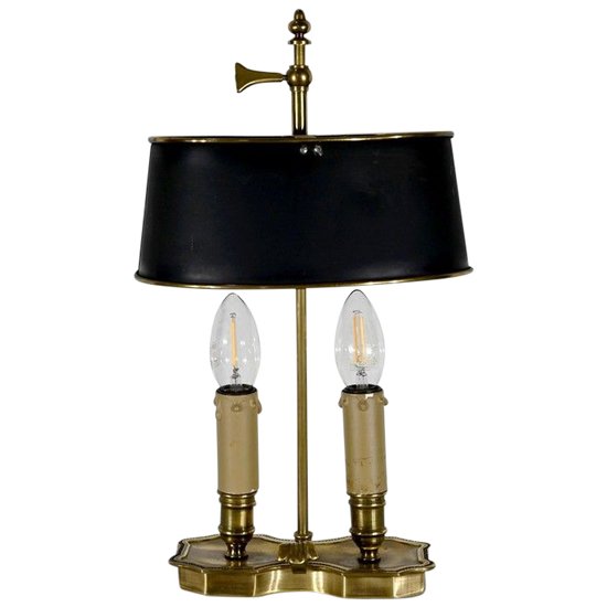 Small Lamp Bouillotte in Brass - End of XIXth century