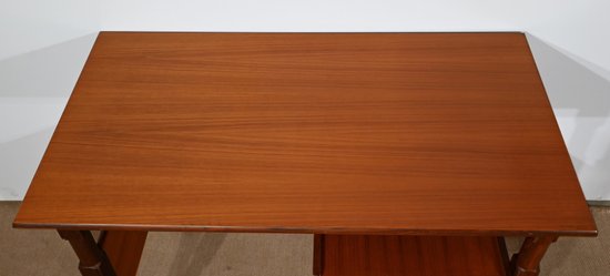 Piccola scrivania in mogano e teak, stile Gautier - 1960