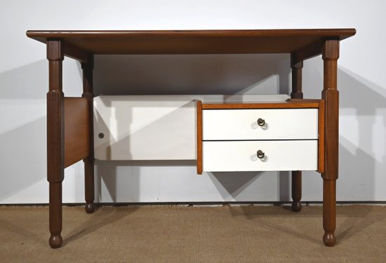 Piccola scrivania in mogano e teak, stile Gautier - 1960