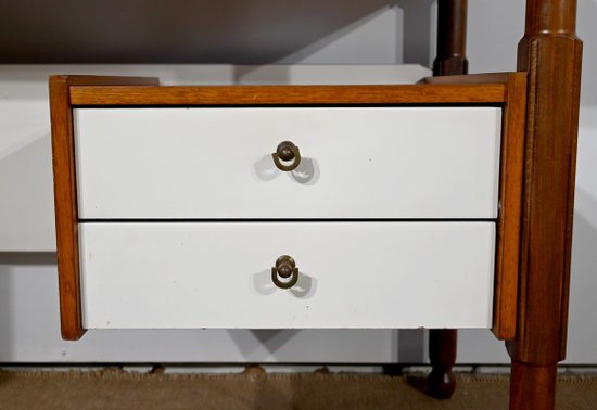 Piccola scrivania in mogano e teak, stile Gautier - 1960