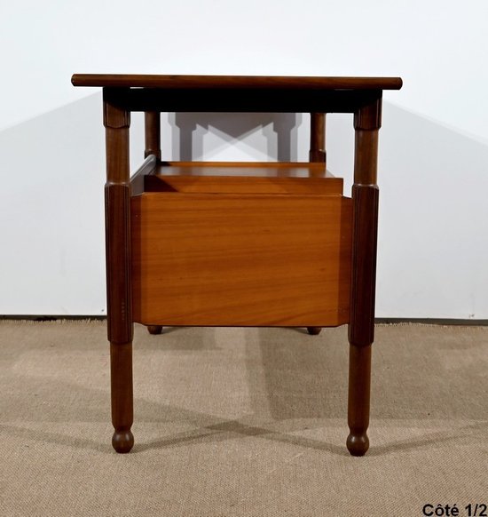 Piccola scrivania in mogano e teak, stile Gautier - 1960