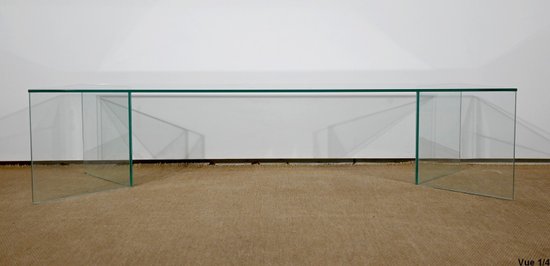 Table Basse Rectangulaire en Verre – 1970