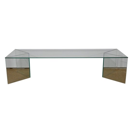 Table Basse Rectangulaire en Verre – 1970