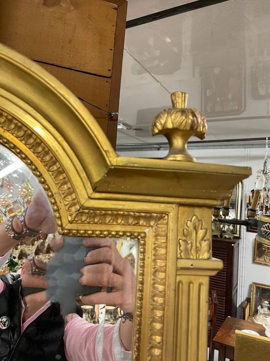 Miroir Doré Style Louis XVI H: 155 Cm