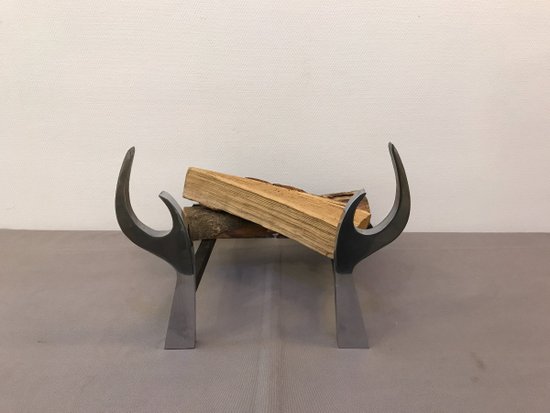 Chromed Metal Fireplace Accessories Set Circa 1970