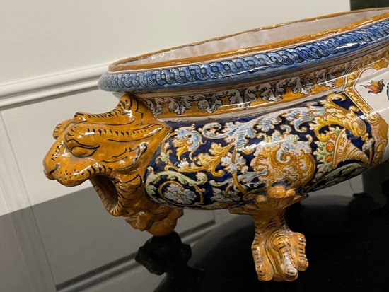 Ulysse à Blois - Importante Fioriera In Terracotta Del Rinascimento Di Blois