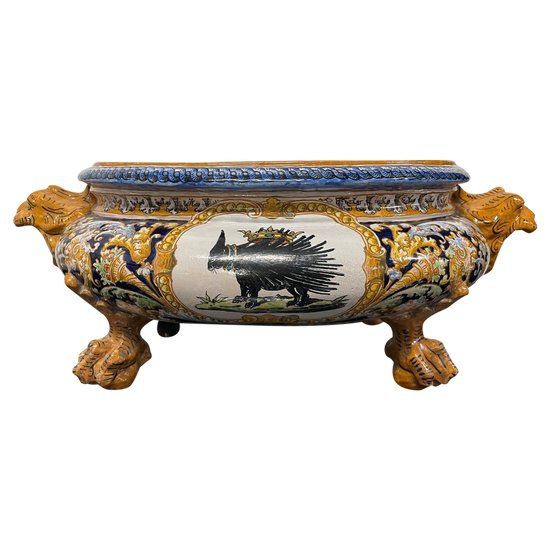 Ulysse à Blois - Importante Fioriera In Terracotta Del Rinascimento Di Blois