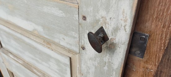 Porte Ancienne De Placard XVIIIème Avec Son Cadre en Chêne