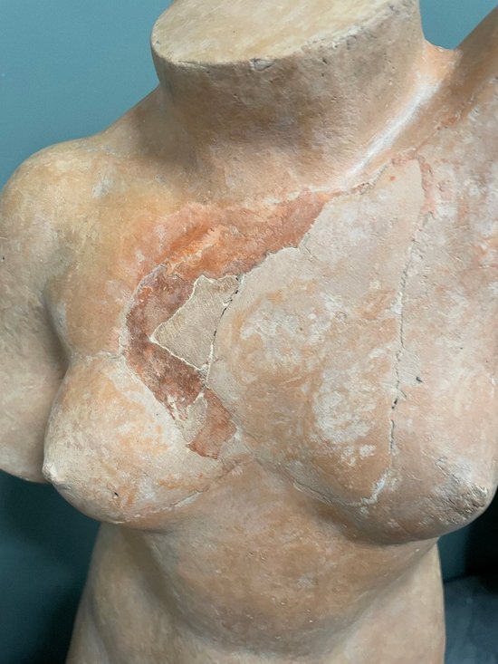 Skulptur Im antiken Stil Torso Der Venus Terrakotta Signiert Henri Martinet