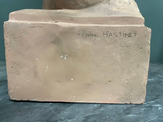 Skulptur Im antiken Stil Torso Der Venus Terrakotta Signiert Henri Martinet