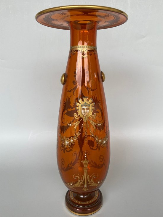 Cristallerie Baccarat - Vaso di cristallo ambrato Fine XIX secolo