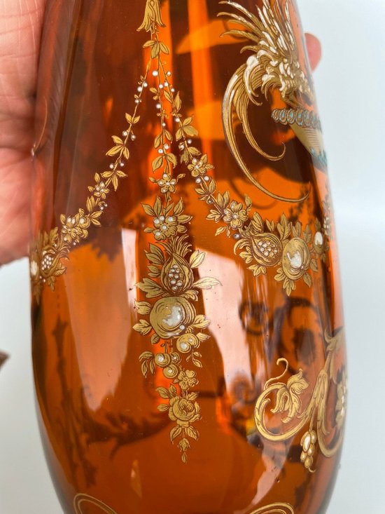 Cristallerie Baccarat - Vaso di cristallo ambrato Fine XIX secolo