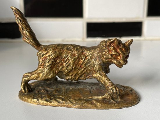 Piccolo gatto Fratin in bronzo