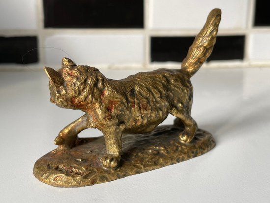 Piccolo gatto Fratin in bronzo