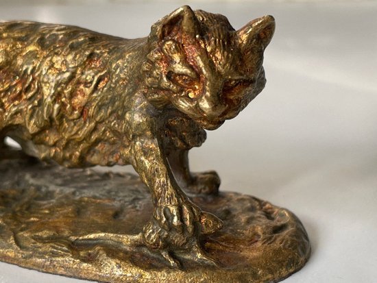 Piccolo gatto Fratin in bronzo