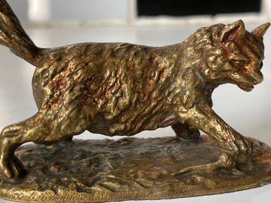 Piccolo gatto Fratin in bronzo