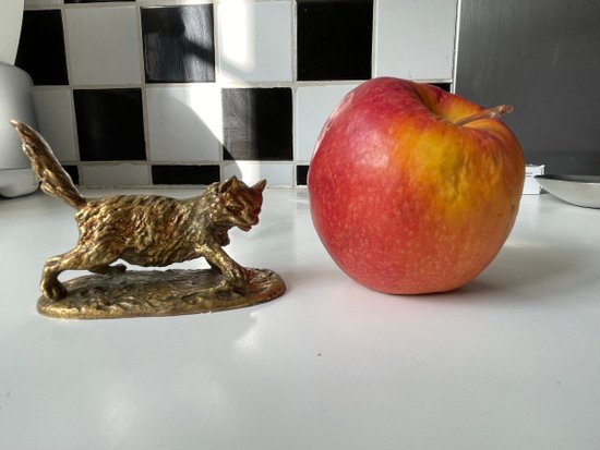Piccolo gatto Fratin in bronzo