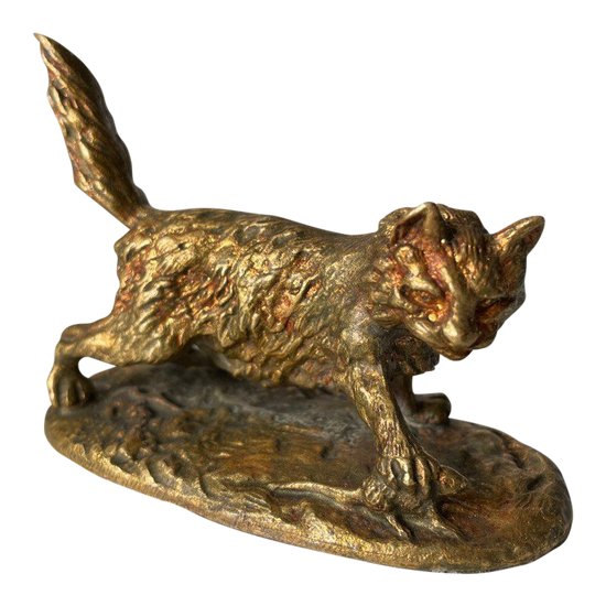 Piccolo gatto Fratin in bronzo