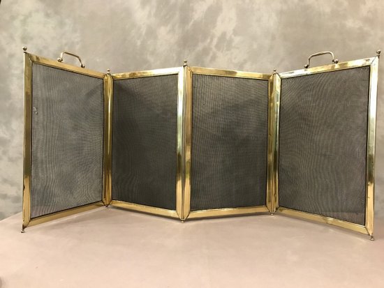 Antique brass fireplace mantel from the 19th century Louis Philippe period