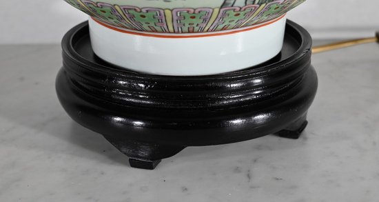 Bedeutende Lampe aus China Porzellan - 1960