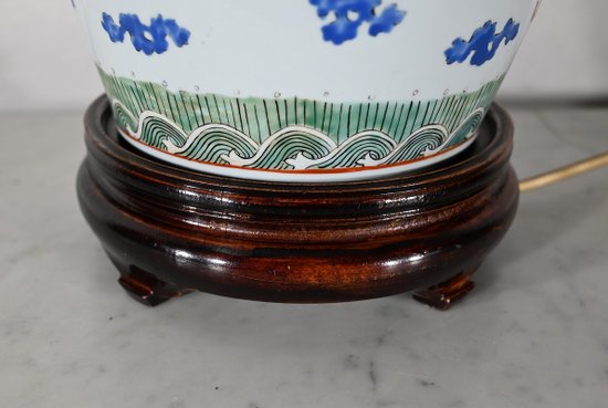 Bedeutende Lampe "Drachen" aus China Porzellan - 1960