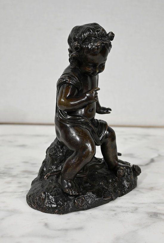 Bronze « Putto à l’Arc » – XIXe