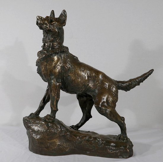 Important Bronze « Le Berger » de T-F. Cartier – Début XXe