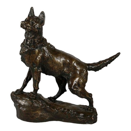 Important Bronze " The Shepherd " by T-F. Cartier - Early XXth century