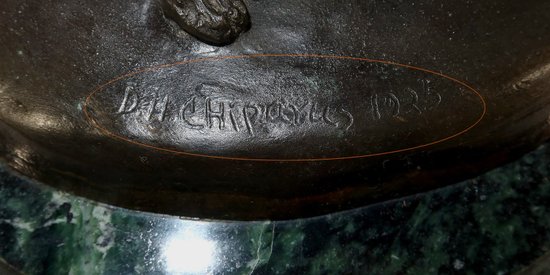 Importante bronzo "La dama con il levriero" dopo D. Chiparus - XX secolo