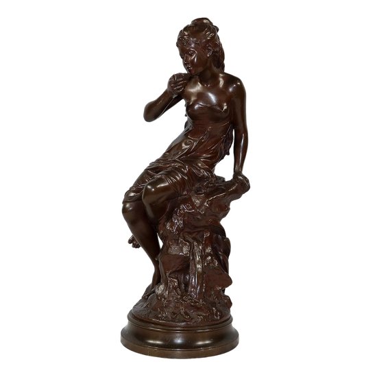 Bronze " The Source ", by M. Moreau - Mid 19th century