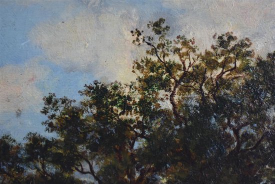 Huile Sur Panneau Foret De Fontainbleau Ernest Guillemer