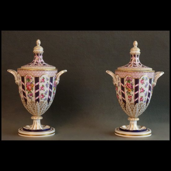Pair Of Louis XVI Vases By Samson 19th century