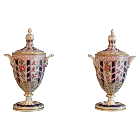 Paire De Vases Louis XVI De Samson XIXème 