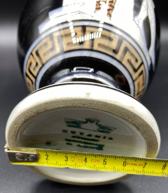 VASO GRECO IN CERAMICA SMALTATA