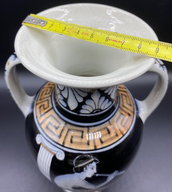 VASO GRECO IN CERAMICA SMALTATA