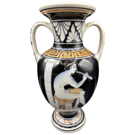 VASO GRECO IN CERAMICA SMALTATA