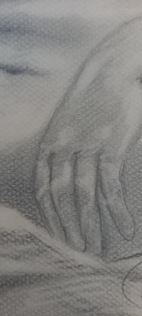 Grey pencil drawing/ The death of Cleopatra