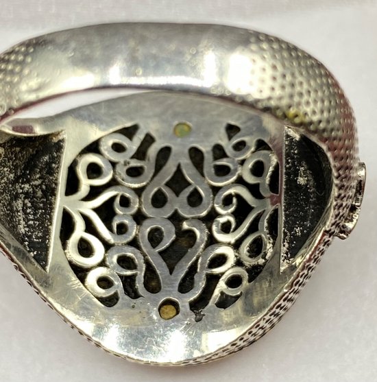 ANELLO CON SIGILLO IN ARGENTO STERLING E PLACCA D'ARGENTO