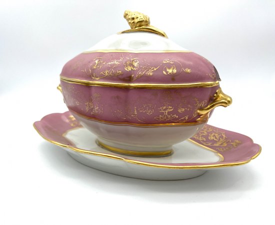 Ancienne saucière porcelaine de Paris Ed honoré Paris 19eme