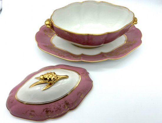 Ancienne saucière porcelaine de Paris Ed honoré Paris 19eme
