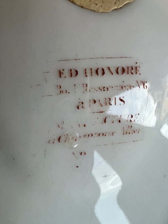 Ancienne saucière porcelaine de Paris Ed honoré Paris 19eme