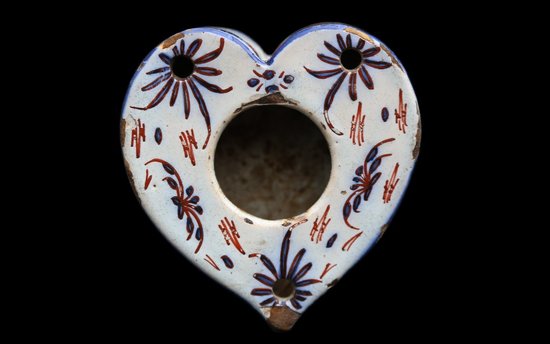 18th century earthenware inkwell