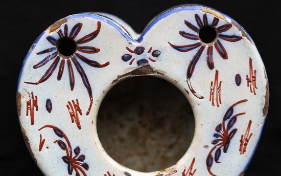 18th century earthenware inkwell