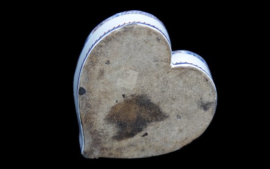 18th century earthenware inkwell