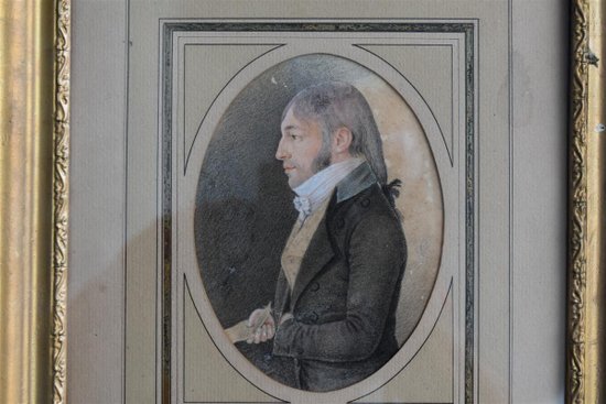 Portrait d'époque Début XIXème Dessin
