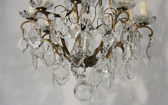 Lampadario con pendenti del XIX secolo